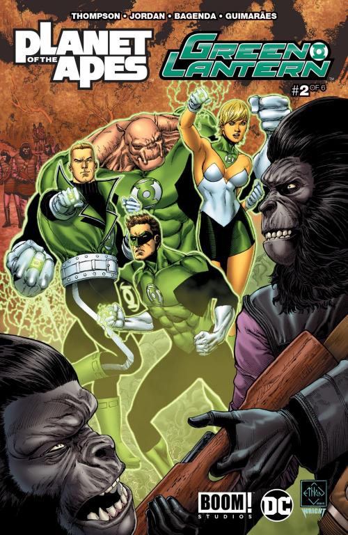 Cover of the book Planet of the Apes/Green Lantern #2 by Justin Jordan, Robbie Thompson, BOOM! Studios