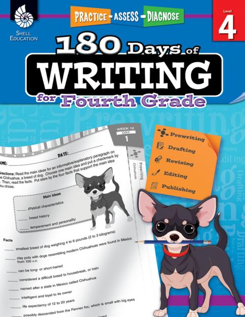 Cover of the book 180 Days of Writing for Fourth Grade: Practice, Assess, Diagnose by Kemp, Kristin, Shell Education