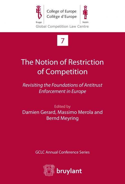 Cover of the book The Notion of Restriction of Competition by , Bruylant