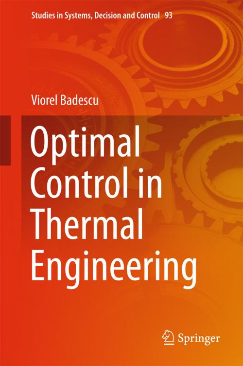 Cover of the book Optimal Control in Thermal Engineering by Viorel Badescu, Springer International Publishing