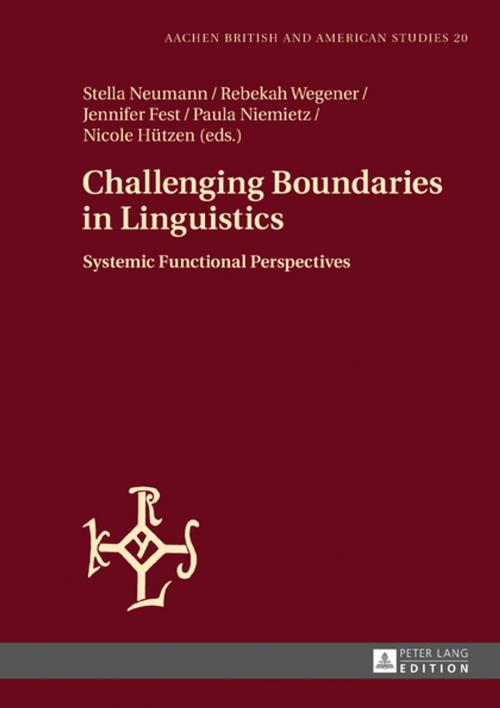 Cover of the book Challenging Boundaries in Linguistics by , Peter Lang