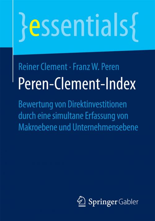 Cover of the book Peren-Clement-Index by Reiner Clement, Franz W. Peren, Springer Fachmedien Wiesbaden