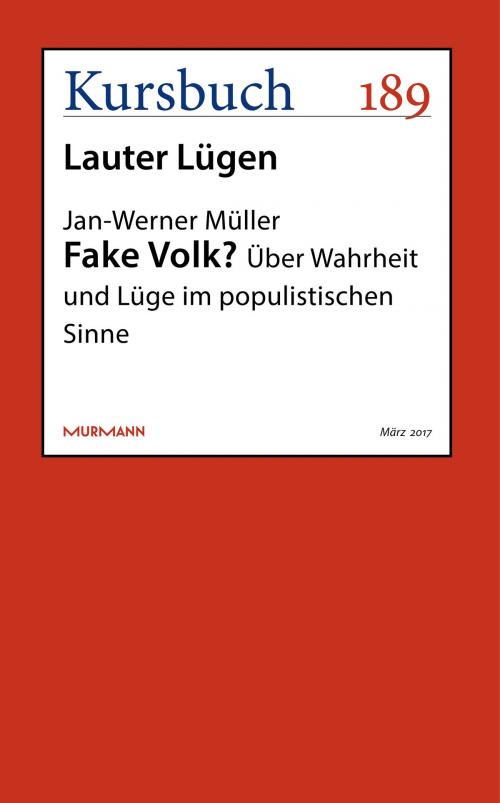 Cover of the book Fake Volk? by Jan-Werner Müller, Kursbuch
