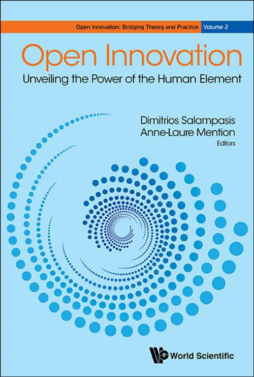 Cover of the book Open Innovation: Unveiling the Power of the Human Element by Dimitrios Salampasis, Anne-Laure Mention, World Scientific Publishing Company