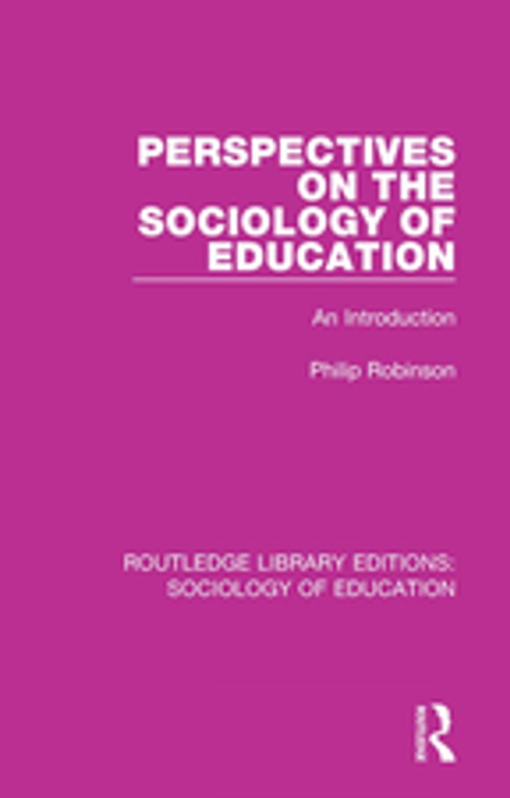 Big bigCover of Perspectives on the Sociology of Education