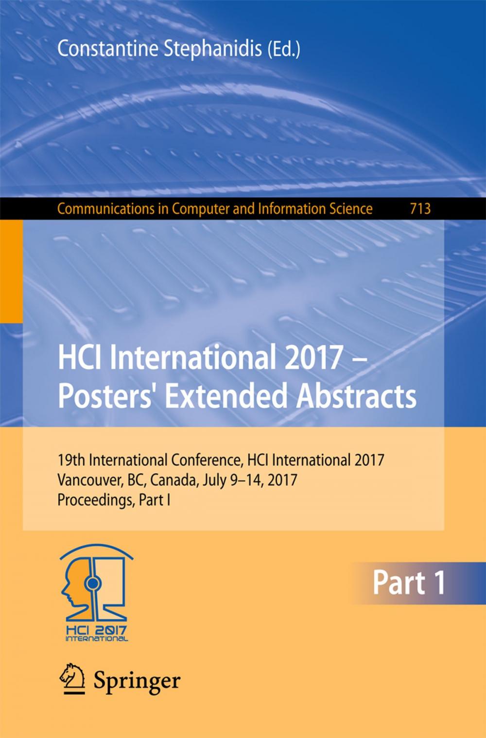 Big bigCover of HCI International 2017 – Posters' Extended Abstracts
