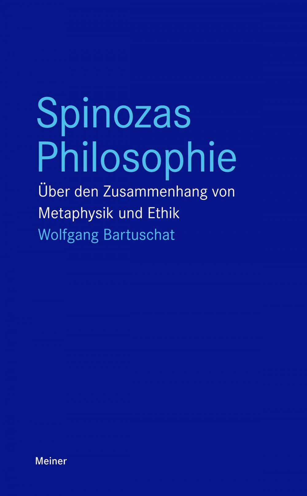 Big bigCover of Spinozas Philosophie