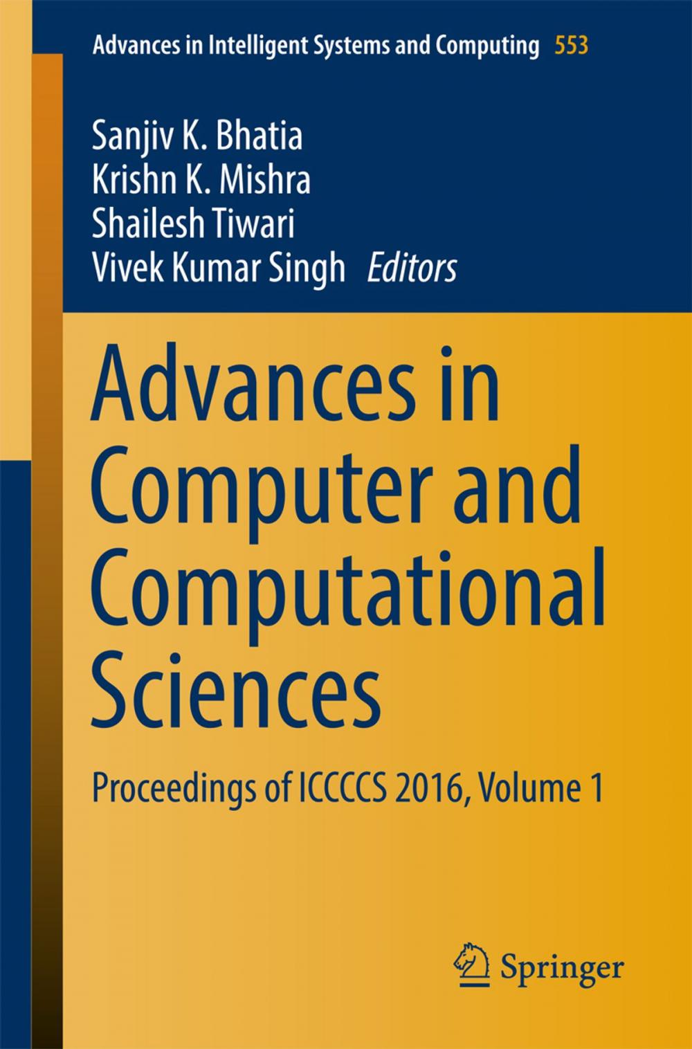 Big bigCover of Advances in Computer and Computational Sciences