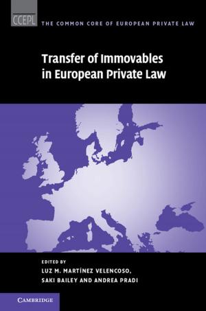 Cover of the book Transfer of Immovables in European Private Law by Grace Davie