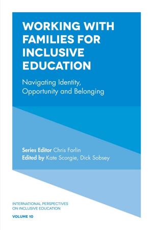 Cover of the book Working with Families for Inclusive Education by 