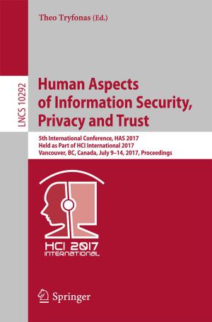 Cover of the book Human Aspects of Information Security, Privacy and Trust by 