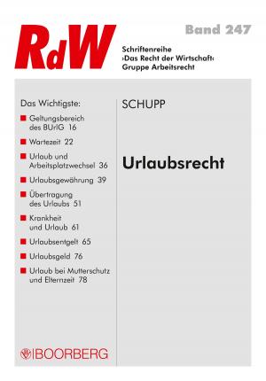 Cover of the book Urlaubsrecht by Dieter Kaiser