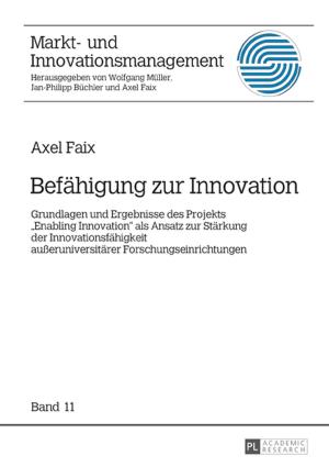 Cover of the book Befaehigung zur Innovation by Philipp Verenkotte