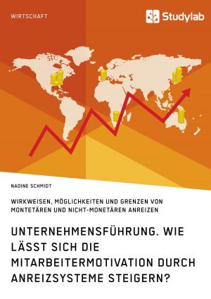 Cover of the book Unternehmensführung. Wie lässt sich die Mitarbeitermotivation durch Anreizsysteme steigern? by Sarah Höchst