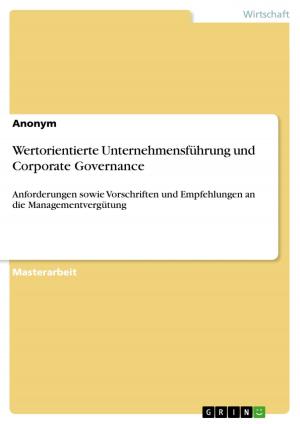 Cover of the book Wertorientierte Unternehmensführung und Corporate Governance by Stephanie Lorenz