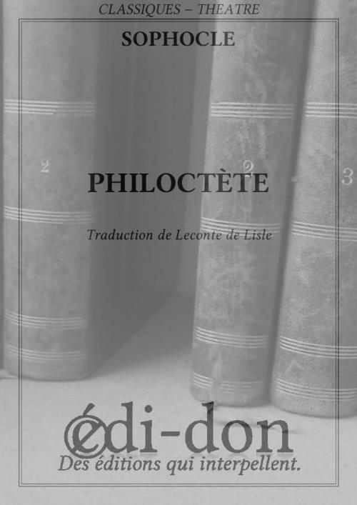 Cover of the book Philoctète by Sophocle, Edi-don