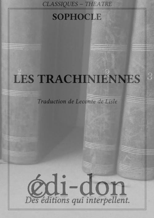 Cover of the book Les Trachiniennes by Sophocle, Edi-don