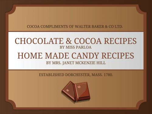 Cover of the book Chocolate & Cocoa Recipes by Miss Parloa and Mrs Janet McKenzie Hill, Talea Spiteri