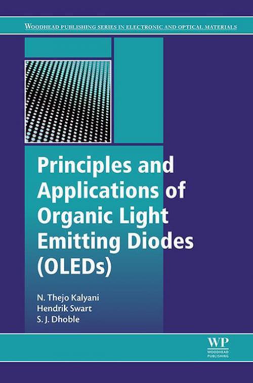 Cover of the book Principles and Applications of Organic Light Emitting Diodes (OLEDs) by N. Thejo Kalyani, Hendrik C. Swart, Sanjay J. Dhoble, Elsevier Science