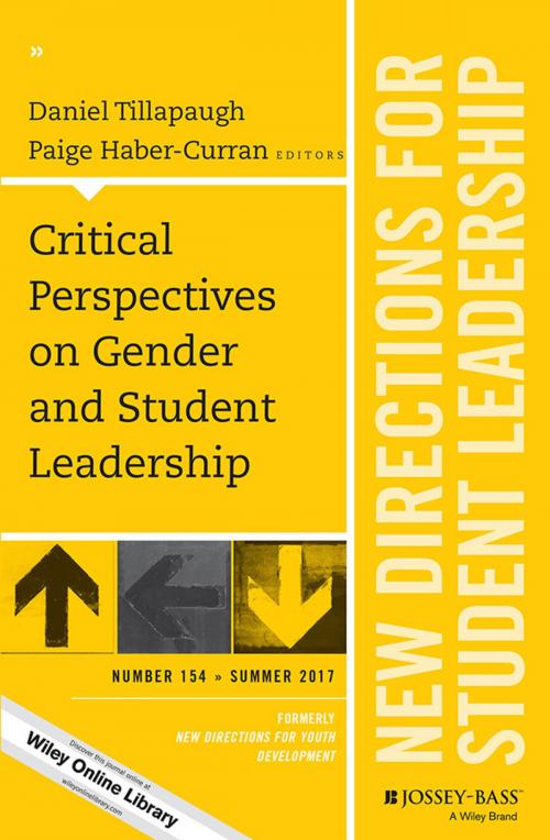 Cover of the book Critical Perspectives on Gender and Student Leadership by Daniel Tillapaugh, Paige Haber-Curran, Wiley