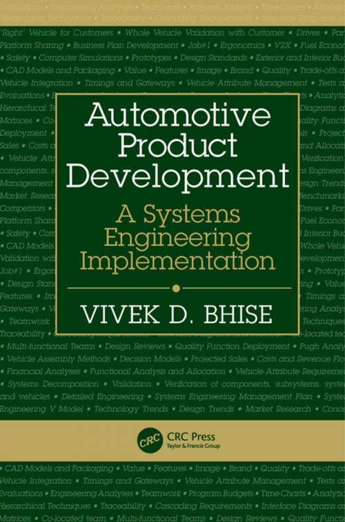 Cover of the book Automotive Product Development by Vivek D. Bhise, CRC Press