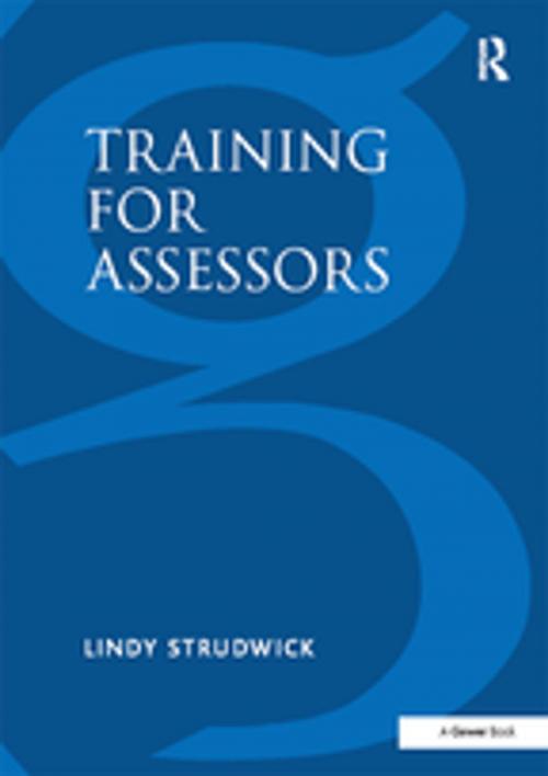 Cover of the book Training for Assessors by Lindy Strudwick, Taylor and Francis