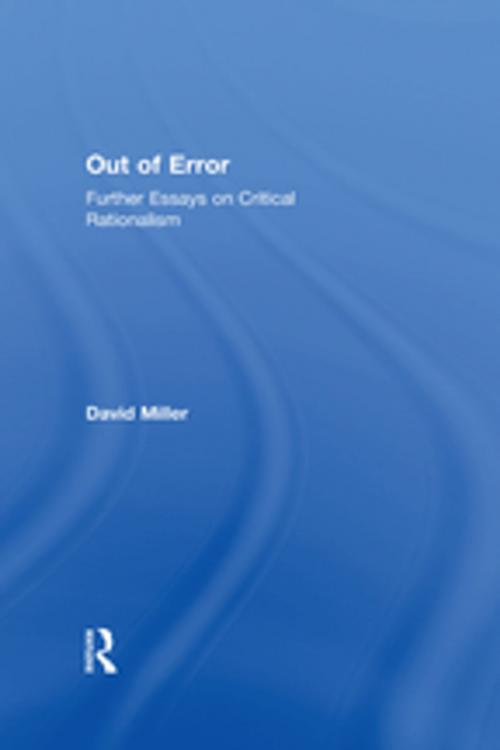 Cover of the book Out of Error by David Miller, Taylor and Francis