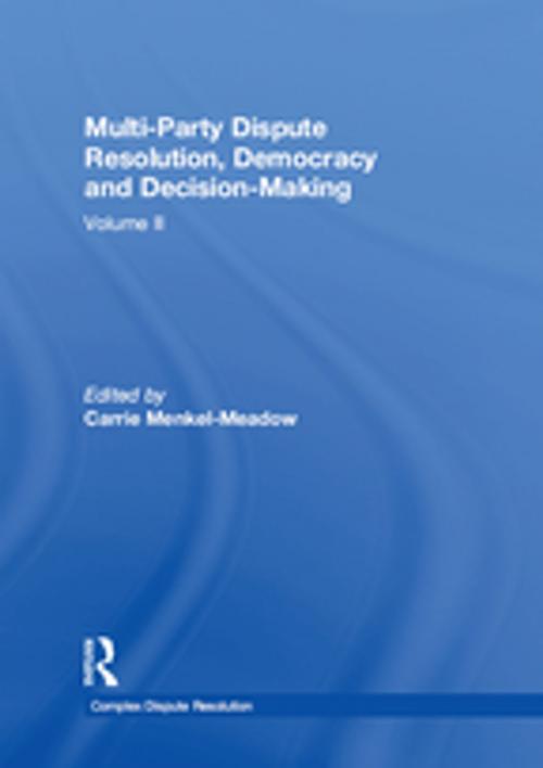 Cover of the book Multi-Party Dispute Resolution, Democracy and Decision-Making by , Taylor and Francis