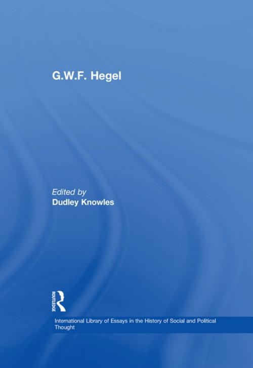 Cover of the book G.W.F. Hegel by , Taylor and Francis