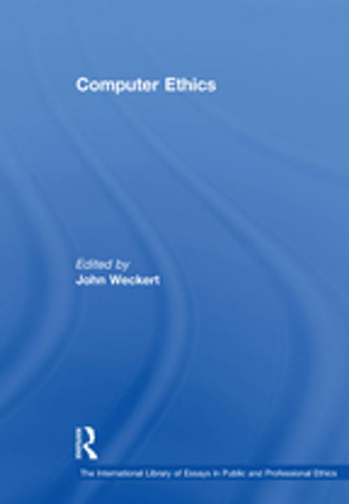 Cover of the book Computer Ethics by , Taylor and Francis