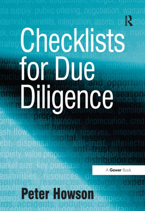 Cover of the book Checklists for Due Diligence by Peter Howson, Taylor and Francis
