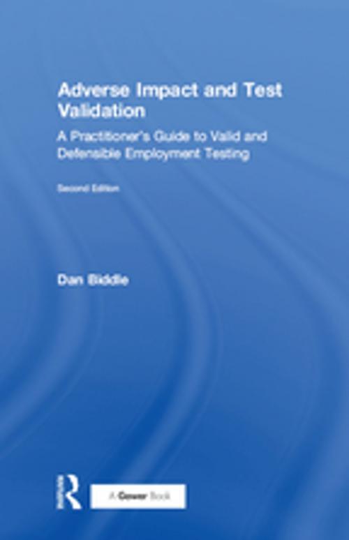 Cover of the book Adverse Impact and Test Validation by Dan Biddle, Taylor and Francis