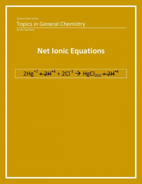 Cover of the book General Chemistry: Net Ionic Equations by Joe Sweeney, JS Blume Publishing