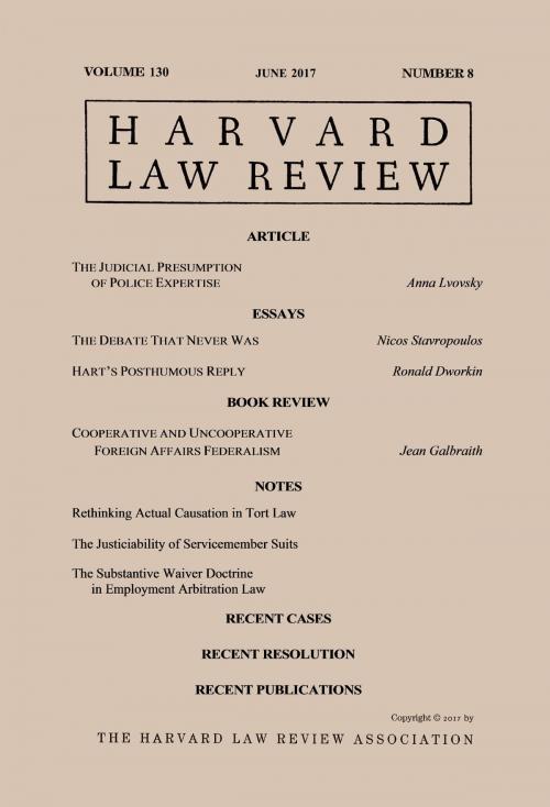 Cover of the book Harvard Law Review: Volume 130, Number 8 - June 2017 by Harvard Law Review, Quid Pro, LLC