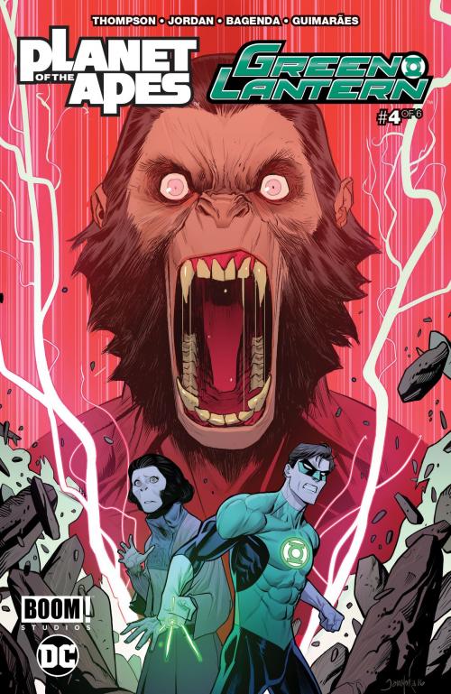 Cover of the book Planet of the Apes/Green Lantern #4 by Justin Jordan, Robbie Thompson, BOOM! Studios