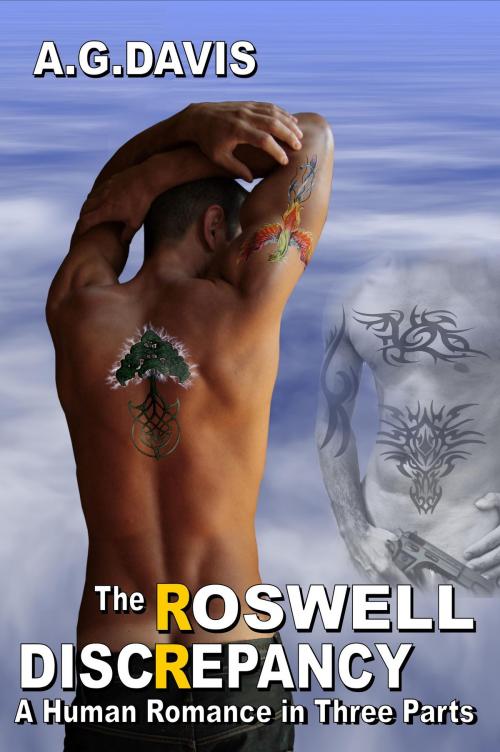 Cover of the book The Roswell Discrepancy: A Human Romance in Three Parts by A. G. Davis, Mirador Publishing