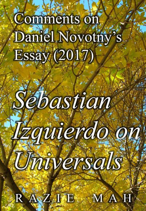 Cover of the book Comments on Daniel Novotny’s Essay (2017) Izquierdo on Universals by Razie Mah, Razie Mah