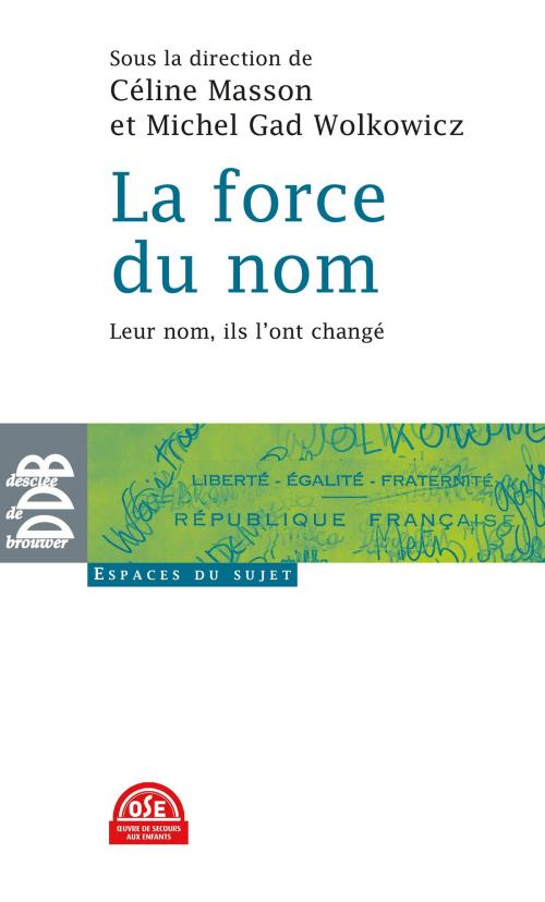 Cover of the book La force du nom by Collectif, Céline Masson, Michel Gad Wolkowicz, Desclée De Brouwer