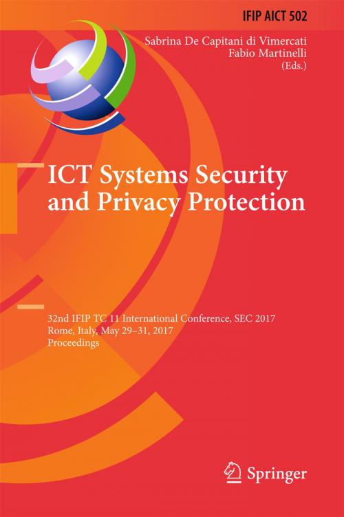 Cover of the book ICT Systems Security and Privacy Protection by , Springer International Publishing