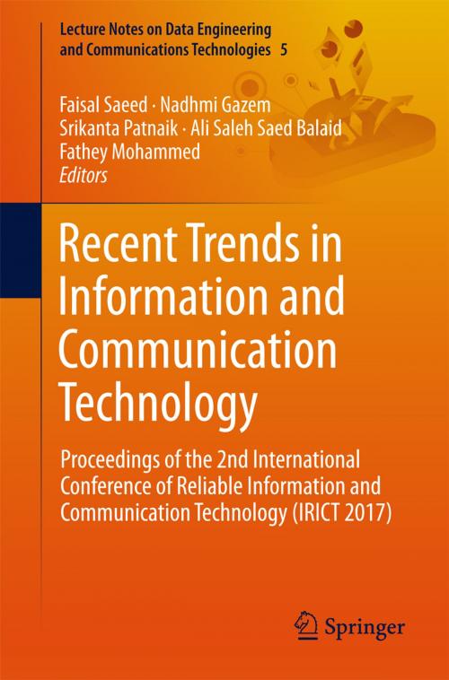 Cover of the book Recent Trends in Information and Communication Technology by , Springer International Publishing