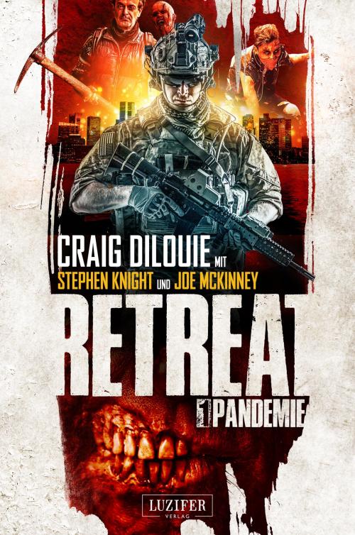 Cover of the book PANDEMIE (Retreat 1) by Craig DiLouie, Stephen Knight, Joe McKinney, Luzifer-Verlag