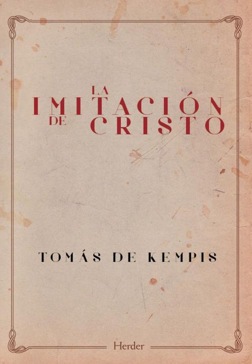 Cover of the book La imitación de Cristo by Tomás de Kempis, Herder Editorial