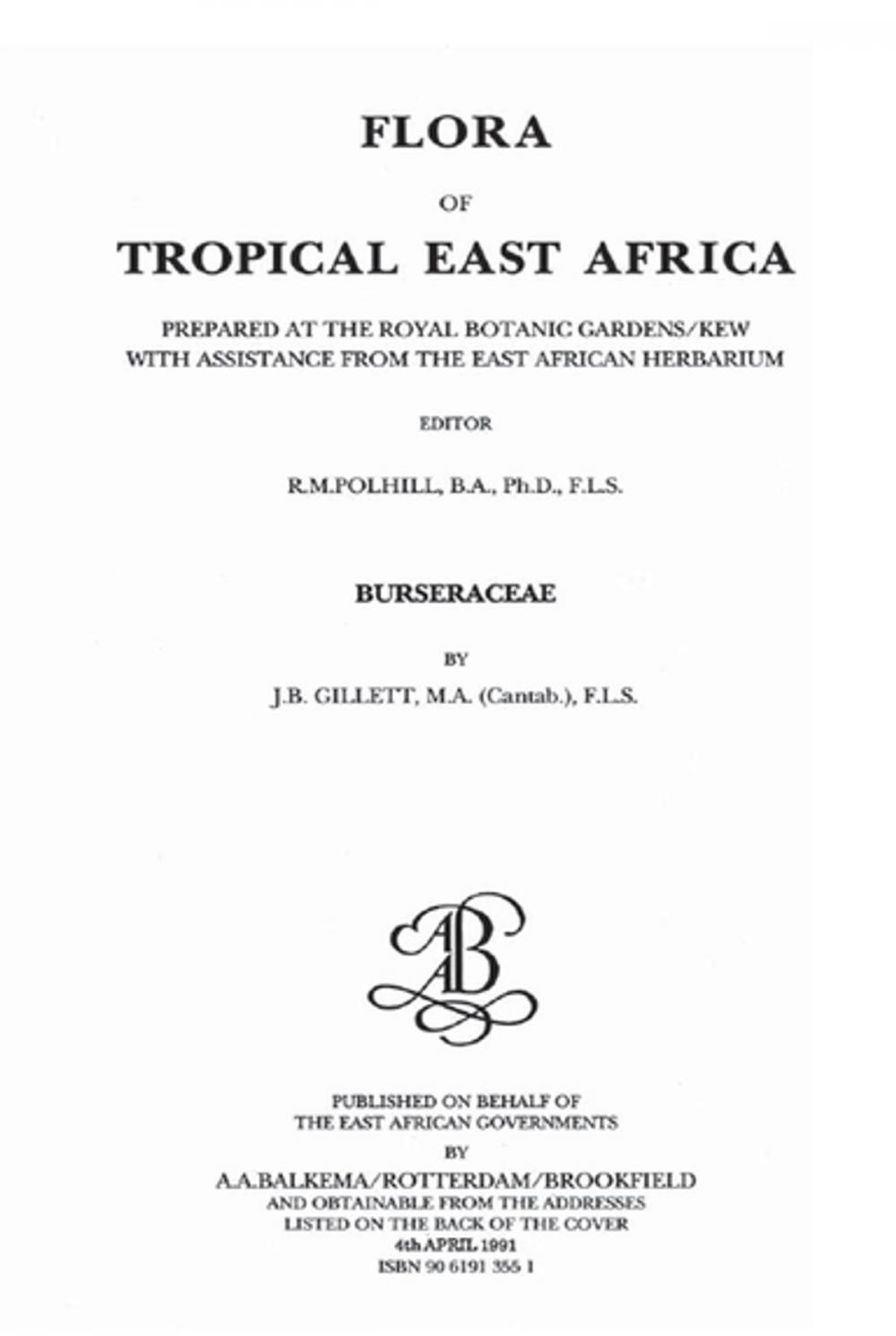 Big bigCover of Flora of Tropical East Africa