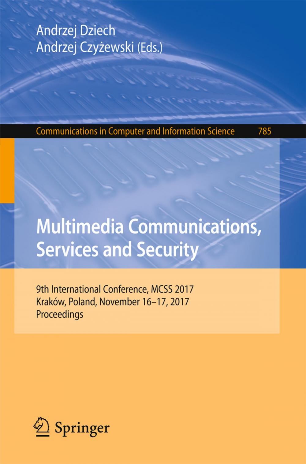 Big bigCover of Multimedia Communications, Services and Security