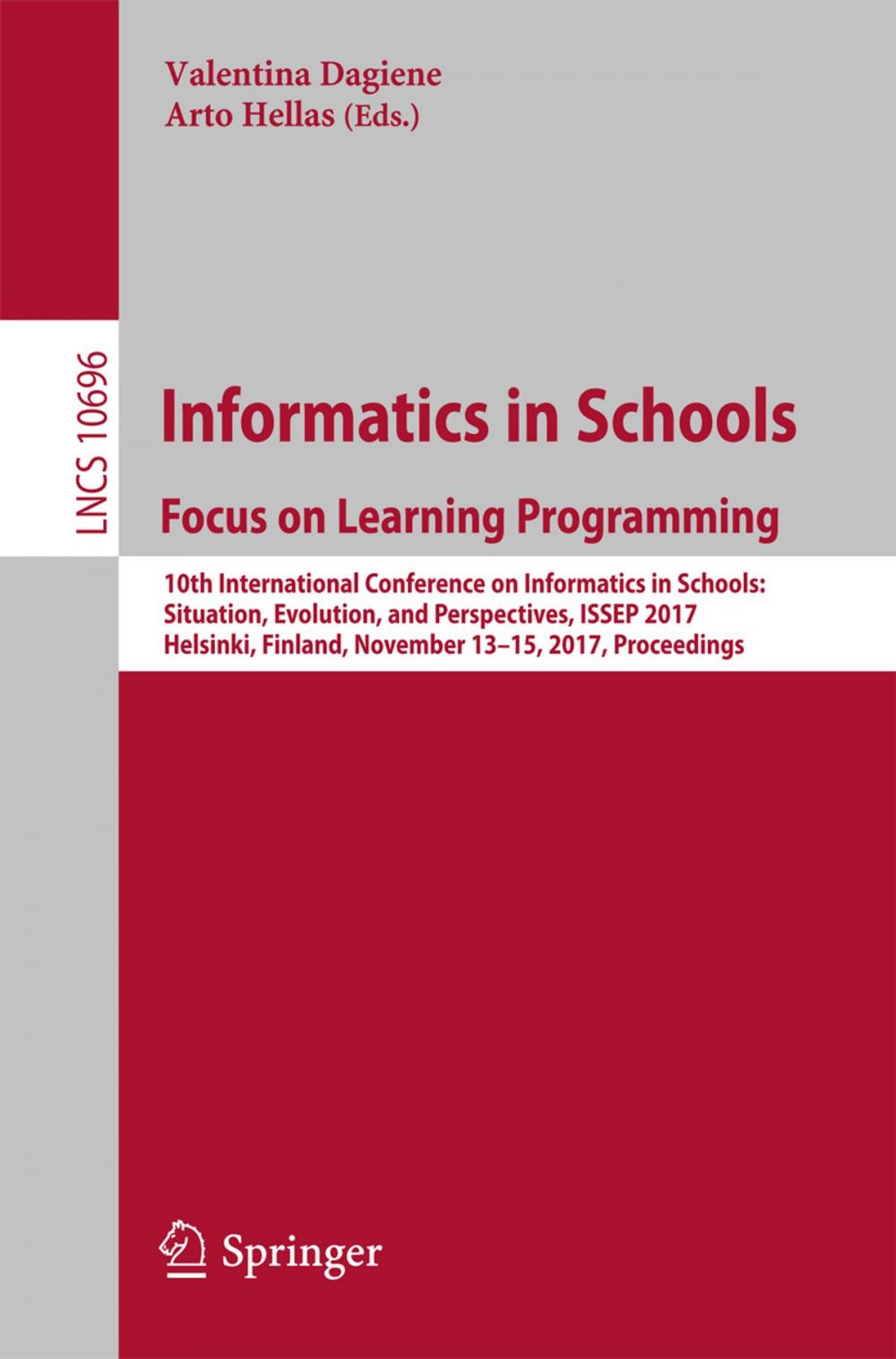Big bigCover of Informatics in Schools: Focus on Learning Programming