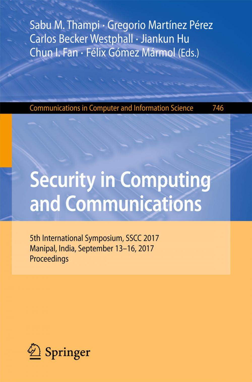 Big bigCover of Security in Computing and Communications