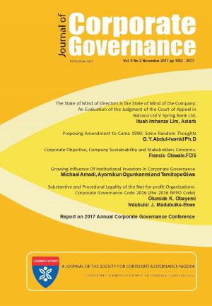 Book cover of Journal of Corporate Governance