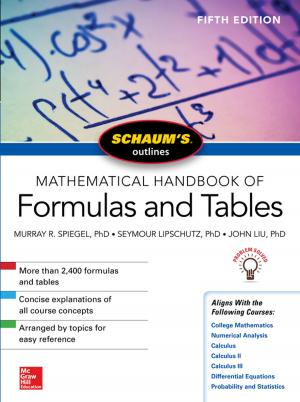 Book cover of Schaum's Outline of Mathematical Handbook of Formulas and Tables, Fifth Edition