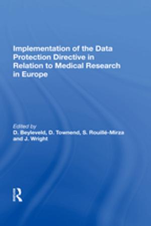 Cover of the book Implementation of the Data Protection Directive in Relation to Medical Research in Europe by Ray Hitchins