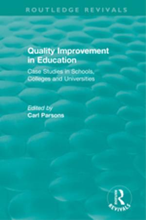 Cover of the book Quality Improvement in Education by Stephen Buzdugan, Anthony Payne